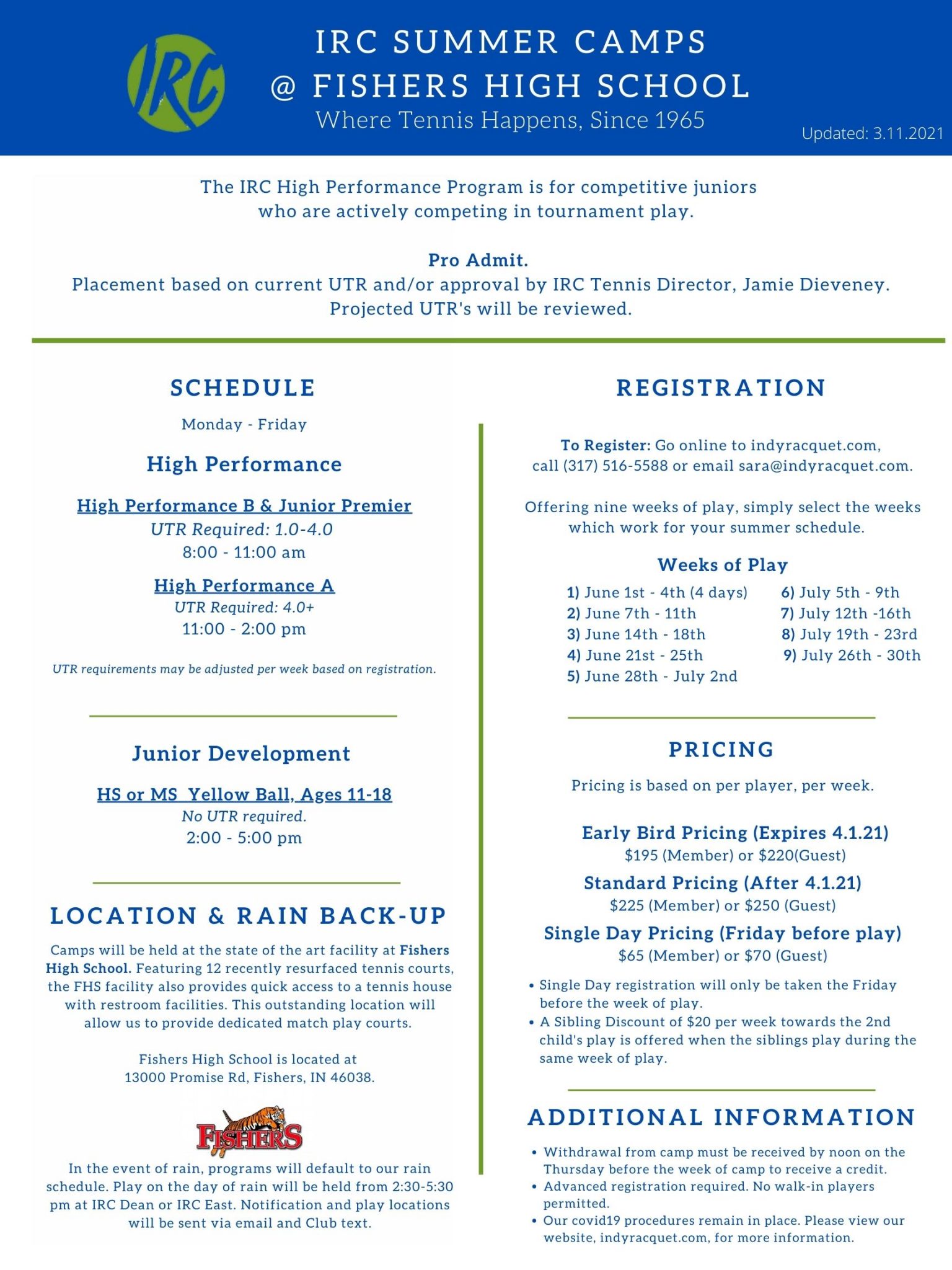 HP Summer Camp 2021 (Updated, 311) | Indianapolis Racquet Club